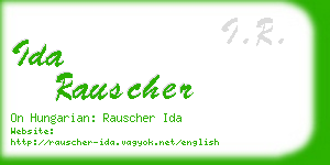 ida rauscher business card